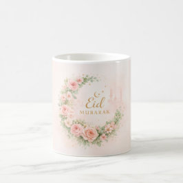 Taza De Café Floral Eid Mubarak Mug – Blush Pink Islamic Gift f
