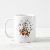 Floral Elegante acuarela Feliz Deseos navideños