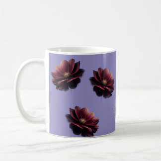 Taza de café floral elegante – Diseño de flores vi