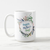 Floral elegante feliz día de la madre personalizad