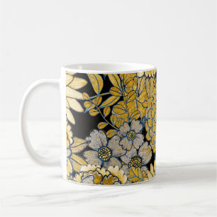 Taza De Café Floral Étnica: Textura Paisley Creativa.