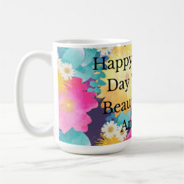 Taza De Café Floral Feliz Día de la Madre