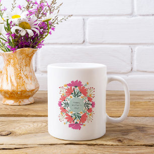 Taza De Café Floral feliz día de la madre