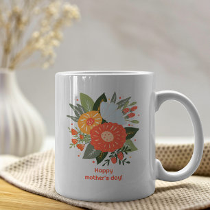 Taza De Café Floral feliz día de la madre