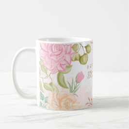Taza De Café Floral Feliz Día de la Madre