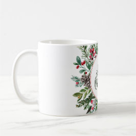 Taza De Café Floral Feliz Navidad
