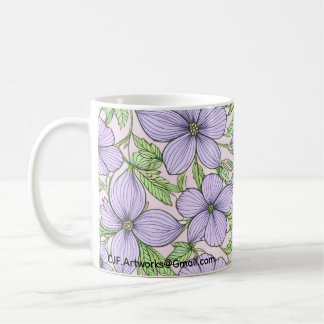 Taza De Café Floral Flor de Lavanda