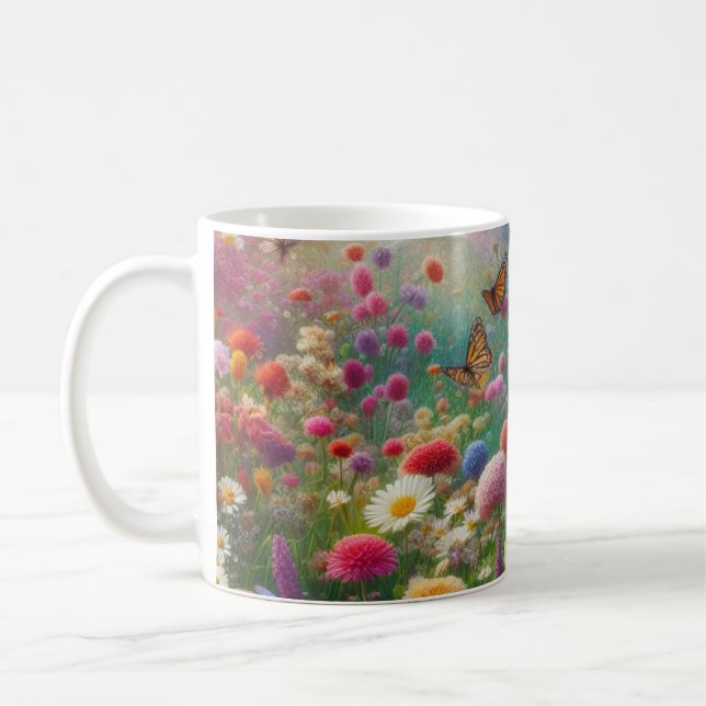 Taza De Café Floral fluida (Izquierda)