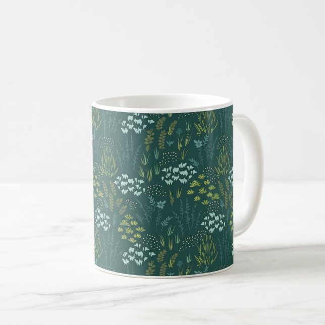 Taza De Café Floral Forestal (Anverso derecho)