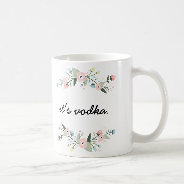 Taza De Café Floral Funny Vodka Mug (Derecha)
