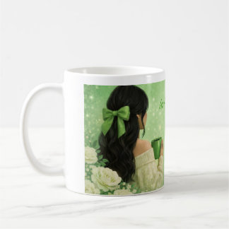 Taza de café Floral Girl | Regalo de la Era Verde