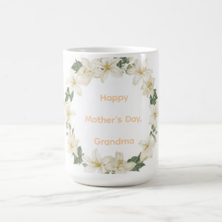 Taza De Café Floral Grandma Wreath Mothers Day Gift