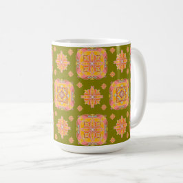 Taza De Café Floral Grid 