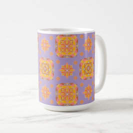 Taza De Café Floral Grid 