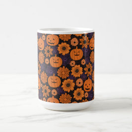 Taza De Café Floral Halloween