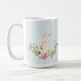 Taza De Café Floral Happy Easter Day Evento Personalizado Rabbi
