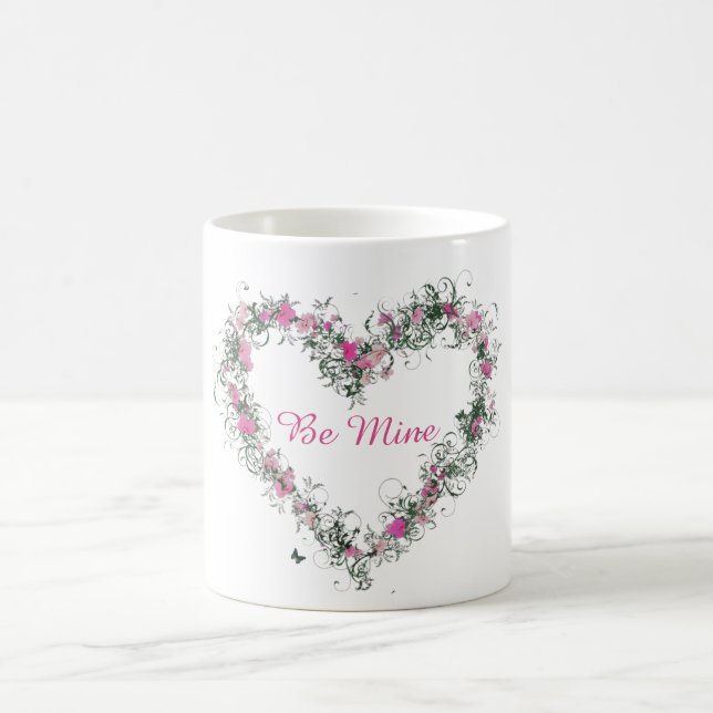 Taza De Café Floral Heart Be Mine Mug (Centro)