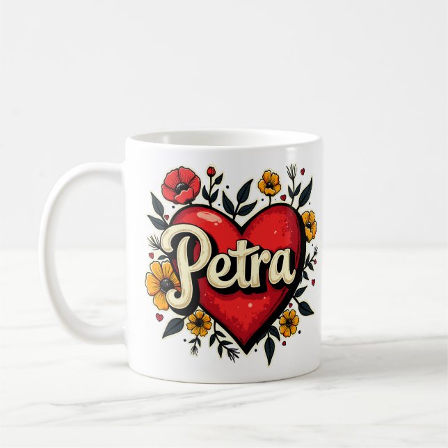 Taza De Café Floral Heart Petra 1 (Izquierda)
