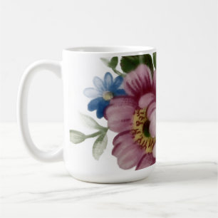 Taza De Café Floral Inspirado en Porcelana