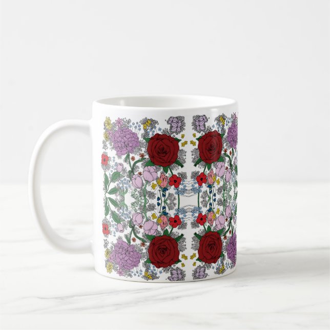 Taza De Café Floral Kaleidoscope Mug (Izquierda)