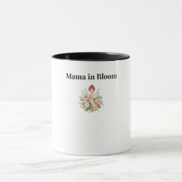 Taza de café floral Mama en flor