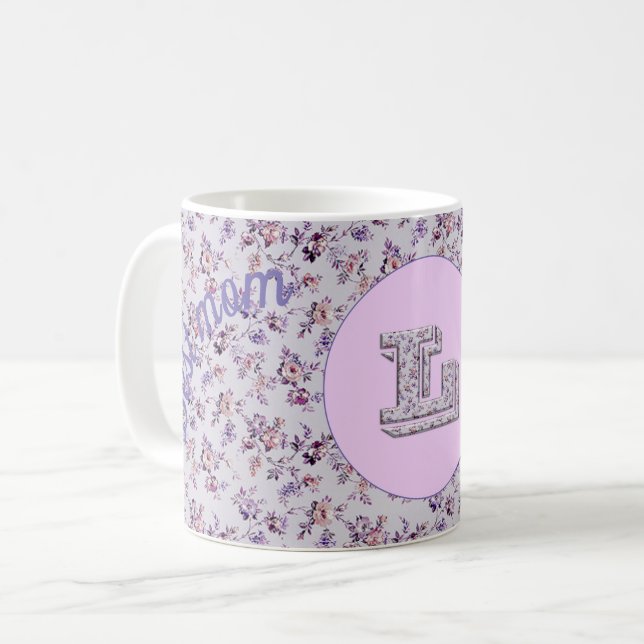 Taza De Café Floral Mejor mamá L (Anverso izquierdo)