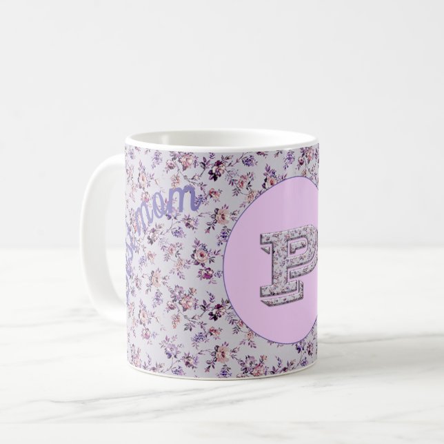 Taza De Café Floral Mejor mamá P (Anverso izquierdo)