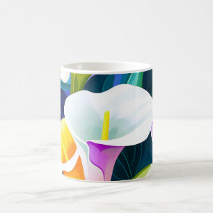 Taza De Café Floral moderna Calla Lily