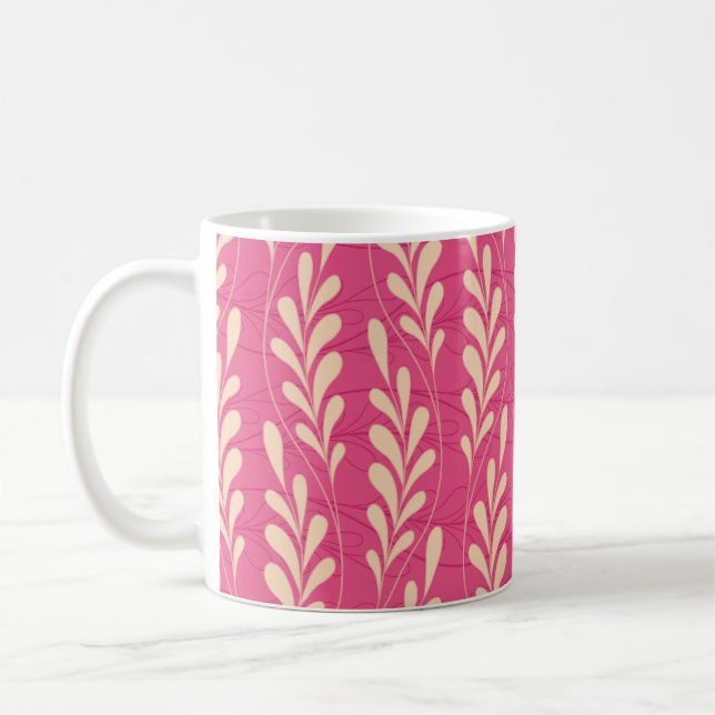 Taza De Café Floral Moderna: Diseño. (Izquierda)