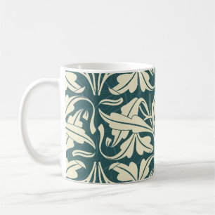 Taza De Café Floral Moderna: Diseño de Patrones Elegantes.