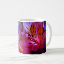 Taza De Café Floral Moderna Simple