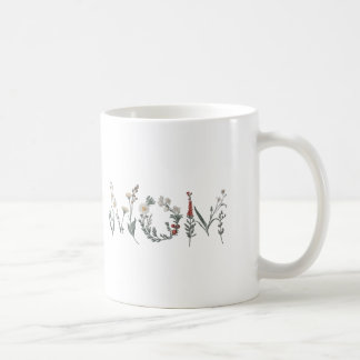 Taza De Café "Floral MOM Mug - Viejo Día Botánico de la Madre
