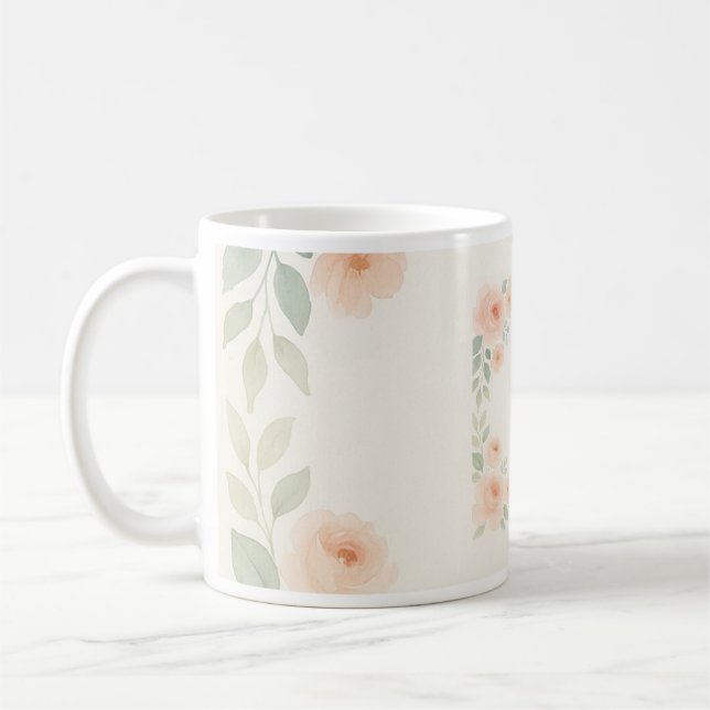 Taza De Café Floral Mug (Izquierda)