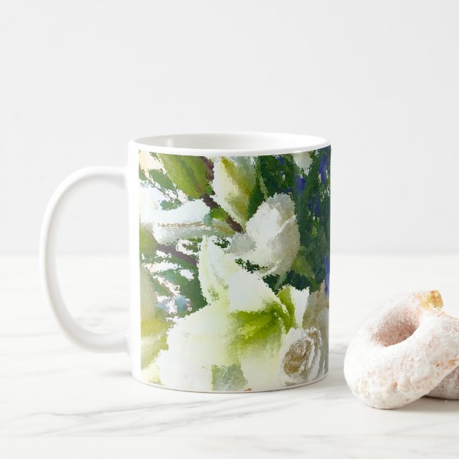 Taza De Café Floral Mug (Con donut)