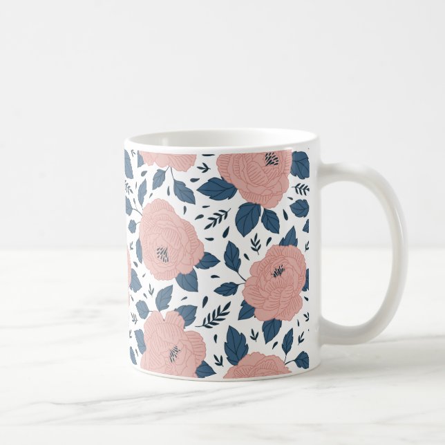Taza De Café Floral Mug (Derecha)