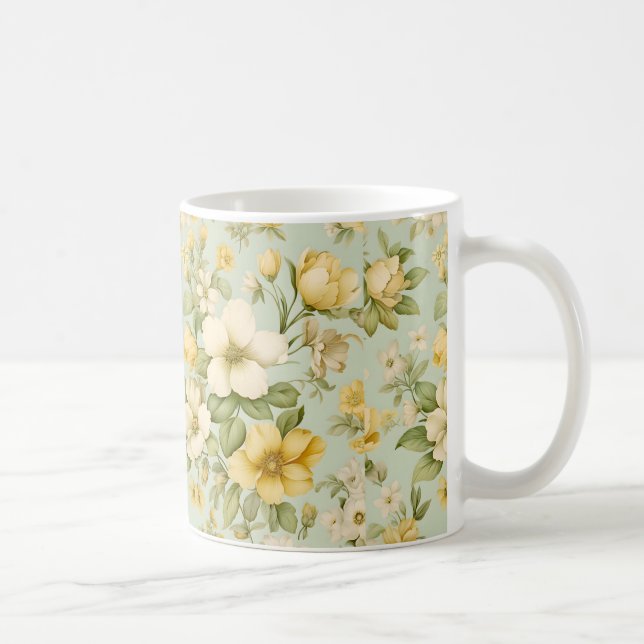 Taza De Café Floral Mug (Derecha)