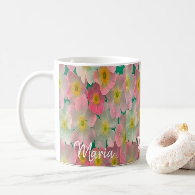 Taza De Café Floral Mug (Con donut)