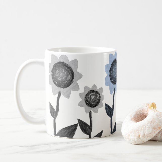 Taza De Café Floral Mug (Con donut)