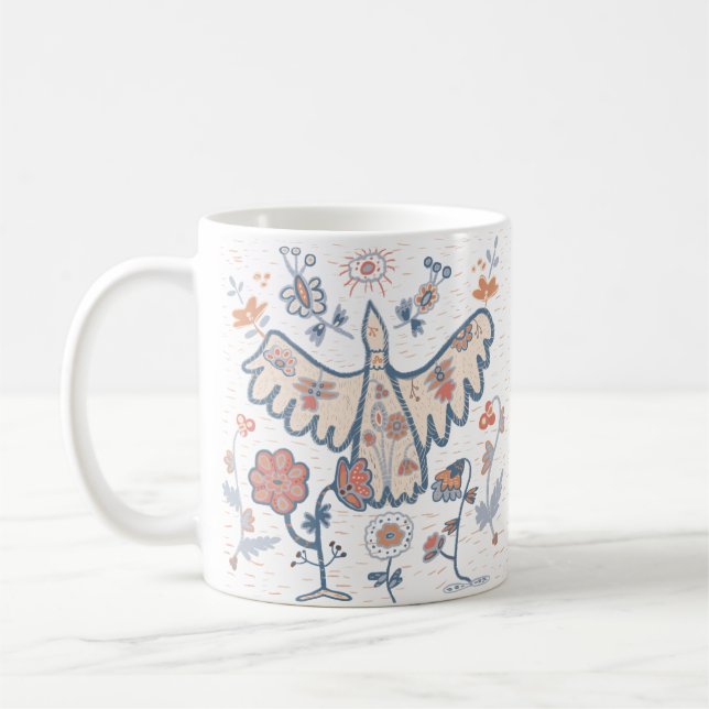 Taza De Café floral ornamental (Izquierda)