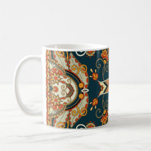 Taza De Café Floral Paisley Bandanna: Ornamento Tradicional