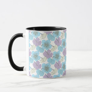 Taza de café floral pastel