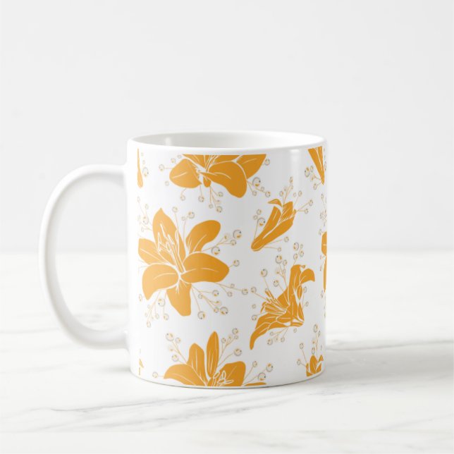 Taza De Café Floral Pattern  (Izquierda)