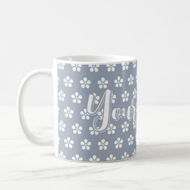 Taza De Café Floral Personalizado (Izquierda)