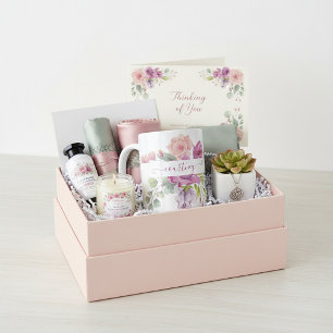 Taza De Café Floral personalizado con acuarela rosa y melocotón