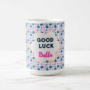 Taza De Café Floral personalizado y hecho a medida en verde tur