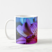 Floral Pink Purple Lilies Coffee Mug