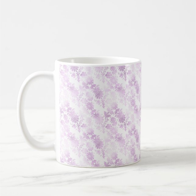 Taza De Café Floral púrpura de bonito (Izquierda)