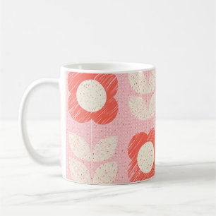 Taza De Café Floral retro con estilo escandinavo sin soldadura