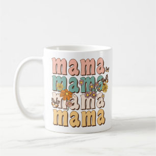 Taza De Café Floral retro Mama