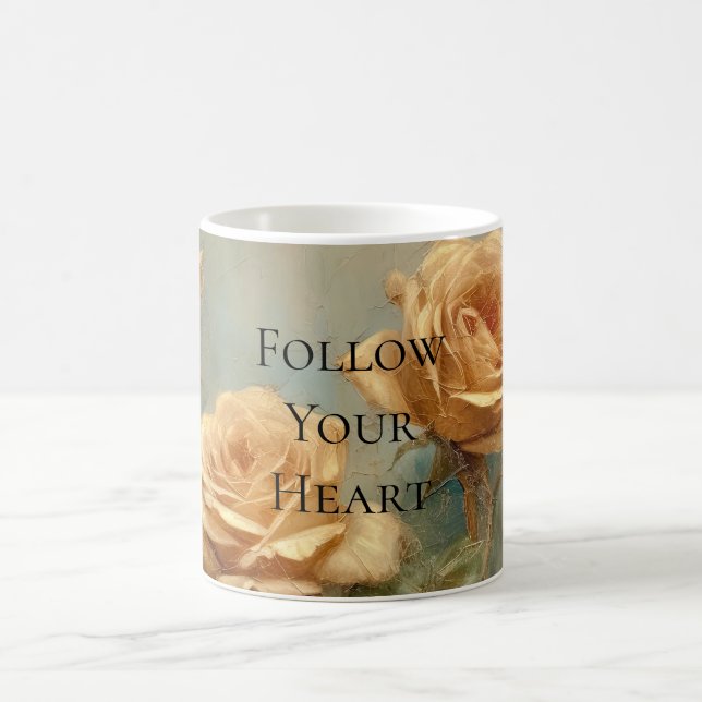 Taza De Café Floral romántica de Rosas (Centro)